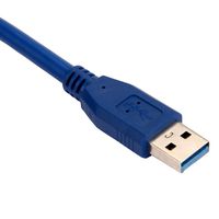 Gotd 10.98FT 0.3m USB 3.0 Type A Male to Type A Male Extension Data Sync Cord Cable Blue