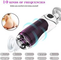 QBHINQ 10 Male Vibration Automatic Piston Cup Sucking 280 Times/Min and 360° Rotating Electronic Massage Cup Male's Toy for Man Pleasure Male Cup