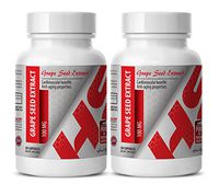 Natural Brain Supplement - Grape Seed Extract 100Mg - Pure Grape Seed Extract - 2 Bottles 60 Capsules