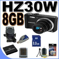 Samsung HZ30W 12MP Digital Point and Shoot Camera BigVALUEInc Accessory Saver 8GB SLB-11A Bundle