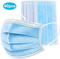 Disposable 3-Ply Mouth Cover, Protect The face, Multifold Paper Towels Protect The face,face Protective Anti-Fog, Anti-Saliva, Windproof Dustproof (40PCS)