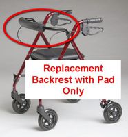 Medline Back Rest w/PAD for Ultralight Medline Walker Rollator - MDS86825SL