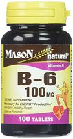 Mason Vitamins B 6 100 mg Tablets, 60 Count