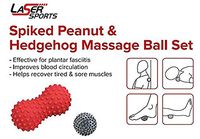 Laser Sports Spiked Peanut Roller & Hedgehog Foot Massager Ball Set - Ideal for Plantar Fasciitis, Concentrated Pressure, and Targeted Pain Relief