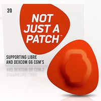 NJAP Freestyle Libre ––for Freestyle Libre, Dex-com G6 (20 Pack) CGM Adhesive Patches-Waterproof, Long Lasting, Hypoallergenic. Protects Your Libre, Dexcom and CGM's - Orange