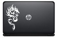 Dragon Silhouette Right Version 3 Vinyl Decal Sticker for Computer Macbook Laptop Ipad Electronics Home Window Custom Walls Cars Trucks Motorcycle Automobile and More (WHITE)