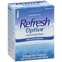 Refresh, Optive Lubricant Eye Drops, Long-Lasting Hydration, 30 ct (Pack of 3)