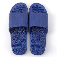 Acupressure Massage Slippers Therapeutic Reflexology Sandals for Foot Acupoint Massage Shiatsu Arch Pain Relief Non-Slip Massage Shoes for Bath Shower (Dark Blue)