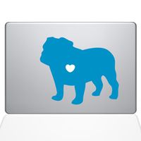 The Decal Guru I Love My Bulldog Decal Vinyl Sticker, 13" MacBook Air, Light Blue (1485-MAC-13A-LB)
