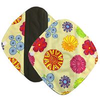 DEESEE(TM) Reusable Bamboo Cloth Washable Menstrual Pad Mama Sanitary Towel Pad Overnight Flow Pads (S(20×6.5cm), Orange)