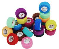 Elasti-Wrap 1 Inch Breathable Cohesive Bandage Self-Adherent, Self-Adhesive Elastic Vet Wrap Assorted Colors (6, 12, 18 & 24 Packs) (24 Rolls)