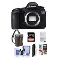 Canon EOS 5DS R DSLR Camera Body - Bundle with Camera Bag, 64GB Class 10 SDXC Card, Cleaning Kit, SD Card Reader, Screen Protector, Software Bundle