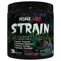 Insane Labz Strain nextHEMP Infused Mid Stimulant Pre Workout Powder, Loaded with Caffeine Yohimbine Fueled by AMPiberry, 30 Servings Blueberry Yum Yum