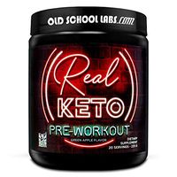 Old School Labs Real Keto PRE-Workout Powder - Antidote to Keto Fatigue - for Men and Women - Increase Energy, Focus, Strength, and Pumps for Maximum Performance - Natural Green Apple - 20 Servings