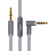 Replacement Audio Cable Cord Wire with in-line Microphone and Control Compatible with Beats by Dr Dre Headphones Solo/Studio/Pro/Detox/Wireless/Mixr/Executive/Pill (Grey)