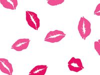 tkcathyschaos Lots of 25 Lipstick Kisses Pink Lips Print Cello Cellophane Bags 5 x 3 x 11