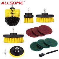 12Pcs Electric Drill Brush Scrub Pads Grout Power Drills Scrubber Cleaning Brush Tub Cleaner Tools Kit HT2725