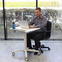 CHICTI Medical Adjustable Overbed Table Bedside, with Wheels Heavy-Duty Movable Couch Sofa End Laptop Cart Computer Table, Storage Tray for Home Dormitory Office Hospital