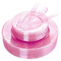 WDF Rose Gold Plates with Disposable Plastic Silverware,Rose Gold Glitter Pink Plastic Plates include 40 Dinner Plates,40 Salad Plates,40Forks, 40 Knives, 40 Spoons