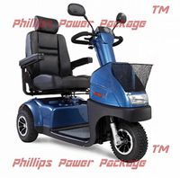 Afikim - Afiscooter C3 Breeze - Mid Size Mobility Scooter - 3-Wheel - Blue - PHILLIPS POWER PACKAGE TM - TO $500 VALUE