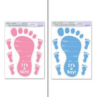 Beistle 54348-LB Birth Announcement Peel 'N Place, 12-Inch by 17-Inch Sheet
