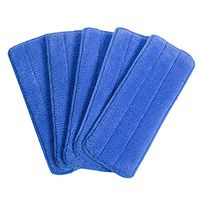 Kxtffeect 17" Microfiber Mop Refill Head for Flat Mop Frames, Pack of 5