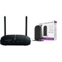 NETGEAR AC1200 Dual Band Wi-Fi Router (R6120) with NETGEAR CM400 (8x4) DOCSIS 3.0 Cable Modem. Certified for Xfinity from Comcast, Spectrum, Cox, Cablevision & more (CM400-1AZNAS)