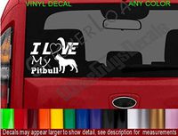 I Love my Pitbull DOG car truck Laptop Decal Sticker macbook skin decals sticker puppy puppies
