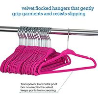 LLJEkieee Non-Slip Velvet Kids Hangers, 360 Degree Swivel Weight of 10 Pounds Ideal for Hanging Heavy Garments for Coats Jackets, Pants, Dress Clothes (20PCS, Pink)