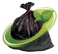Trash Bag, 60 gal., LLDPE, Black, PK100