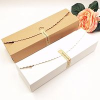 Lavenz 20pcs/lot Kraft Gift Boxes Paper handmade candy/chocolate packing box blank storage DIY wedding cake boxes 23x7x4cm