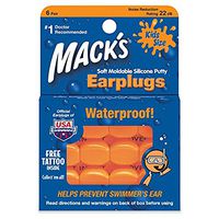 Mack's Soft Moldable Silicone Putty Ear Plugs – Kids Size, 6 Pair – Comfortable Small Earplugs for Swimming, Bathing, Travel, Loud Events and Flying(3 Pack)