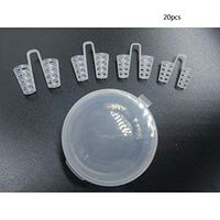 4 Sizes Stop Snoring Mini Nasal Plug Stop Snoring Nose Clip 4Pcs / 1 Box, 20 Boxes,White20pcs