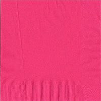 50 Plain Solid Colors Luncheon Dinner Napkins Paper - Hot Pink