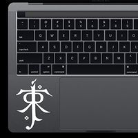 Lord of rings JRRT logo Tolkien monogram Macbook Laptop Keyboard Trackpad Car window Die-cut Vinyl Decal Sticker (2.3" X 3.2", White)