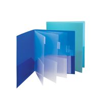 Smead 10-Pocket Organizer, Letter Size, 2 per Pack, 1 Each of Dark Blue and Teal (89204)