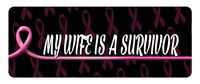 Makoroni - MY WIFE IS A SURVIVOR Cancer Awareness Car Laptop Wall Sticker
