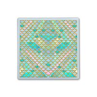 XIANN Care Contact Lens Box Holder Container Case Storage Eyecare Kit -Watercolor Mermaid Scale