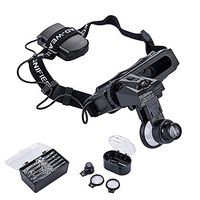 Magnifying Glasses LED Light Hands Free Headband Magnifier with 8 Detachable Lenses for Reading, Jewelry Loupe, Electronic Repair,Watch,Black