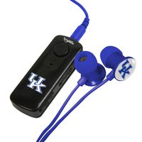 AudioSpice Kentucky Wildcats Bluetooth Receiver and Earbud Combo w/BudBag Storage Case