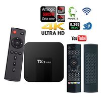 APES Quad-Core TX3 Mini Android 7.1 Amlogic S905W 16GB Flash 1080p 4K 3D WiFi Google Play Smart TV Set Top Box+Air Mouse Backlit Wireless Keyboard Remote Control Bundle