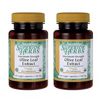 Swanson Maximum Strength Olive Leaf Extract 100 Milligrams 60 Veg Capsules (2 Pack)
