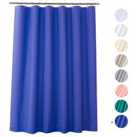 AmazerBath Plastic Shower Curtain, 72" x 72" Blue-Purple EVA 8G Thick Bathroom Shower Curtains with Heavy Duty Clear Stones and Rust-Resistant Grommets Holes