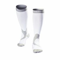 AONIJIE Compression Socks for Men Women - Athletic Performance Stockings for Basketball Football Marathon Running Bicycling Recevory Varicose Veins (White, M)