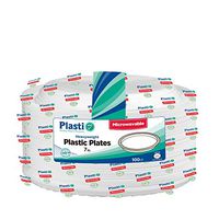 [200 Count] Plasti Plus Disposable Plastic White 7 Inch Heavy Weight Plates, Great For Weddings, Home, Office, School, Party, Picnics, Take-out, Fast Food, Outdoor, Events, Or Every Day Use,