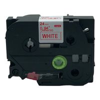 QPMY 1 Pack Compatible for Brother P-Touch Laminated Tze TZ Label Tape Cartridge 24mm x 8m (TZe-252 Red on White)