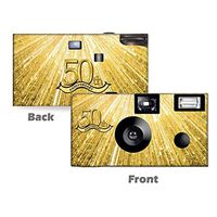 5 50th Anniversary Disposable Cameras, Wedding, Single use, Flash WM-51202-C