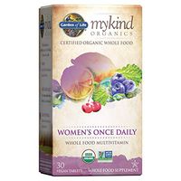Garden of Life Multivitamin for Women - mykind Organic Women's Once Daily Whole Food Vitamin Supplement, Vegan, 30 Count Tablets