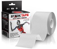 Kinesiology Athletic Tape for Sports - Recovery Knee Taping for Athletes Injuries Therapy, Ankle, Shoulder, Wrist, Plantar Fasciitis. Sticky Waterproof Latex Free Adhesive - Uncut 5 cm x 5 m White