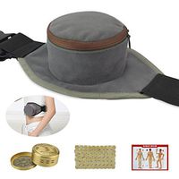 Smokeless Moxa Purifier with Copper Tank,60Pcs Moxa Stick, Adjustable Velcro Pocket, 艾灸 Moxibution Treatment for Arthritis Pain Relive, Neck Knee Joint Pain Relieve, Health Maintenance Theropy (1)